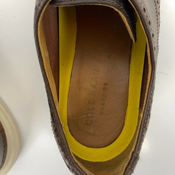 Cole Haan Original Grand Oxford Shoes Men Size 9.5 Brown Leather Wingtip - Picture 6 of 7